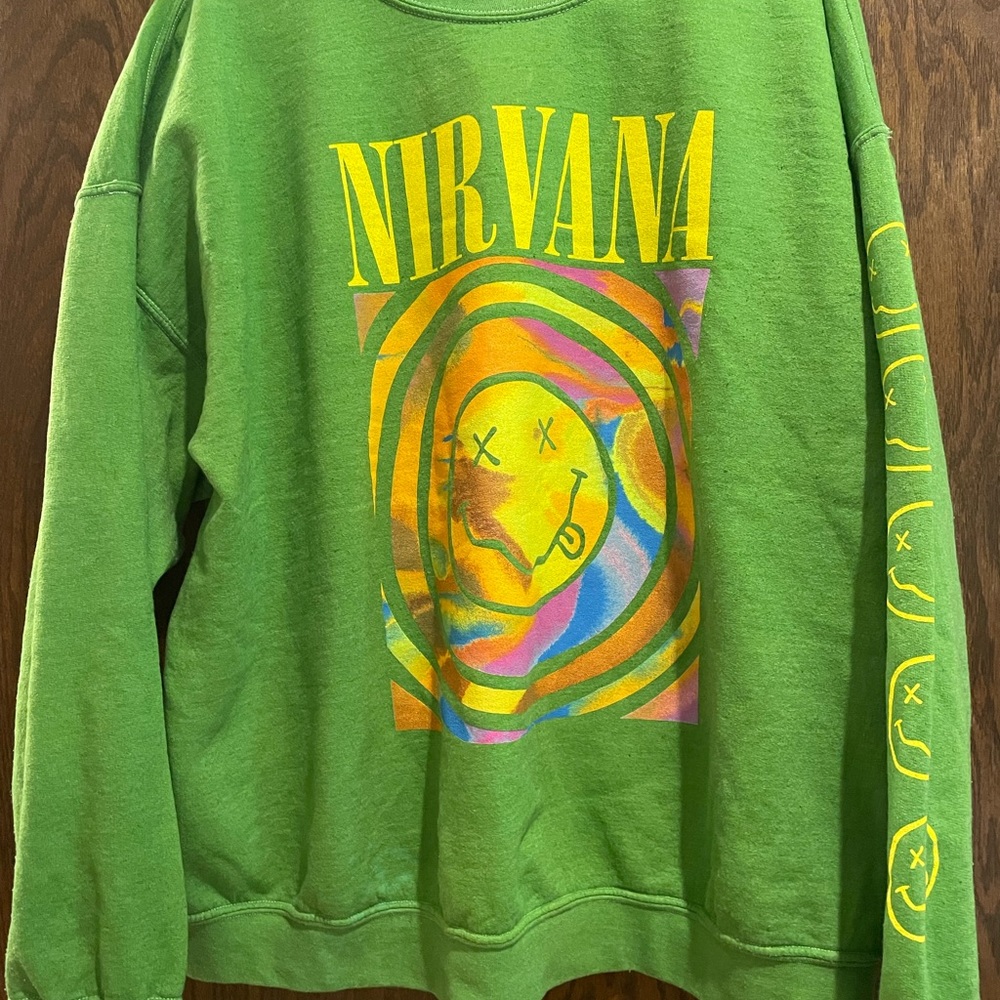 Urban Outfitters Green Nirvana Sweatshirt